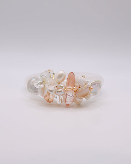 Hope’s Beam White Phantom Quartz Crystal Bangle