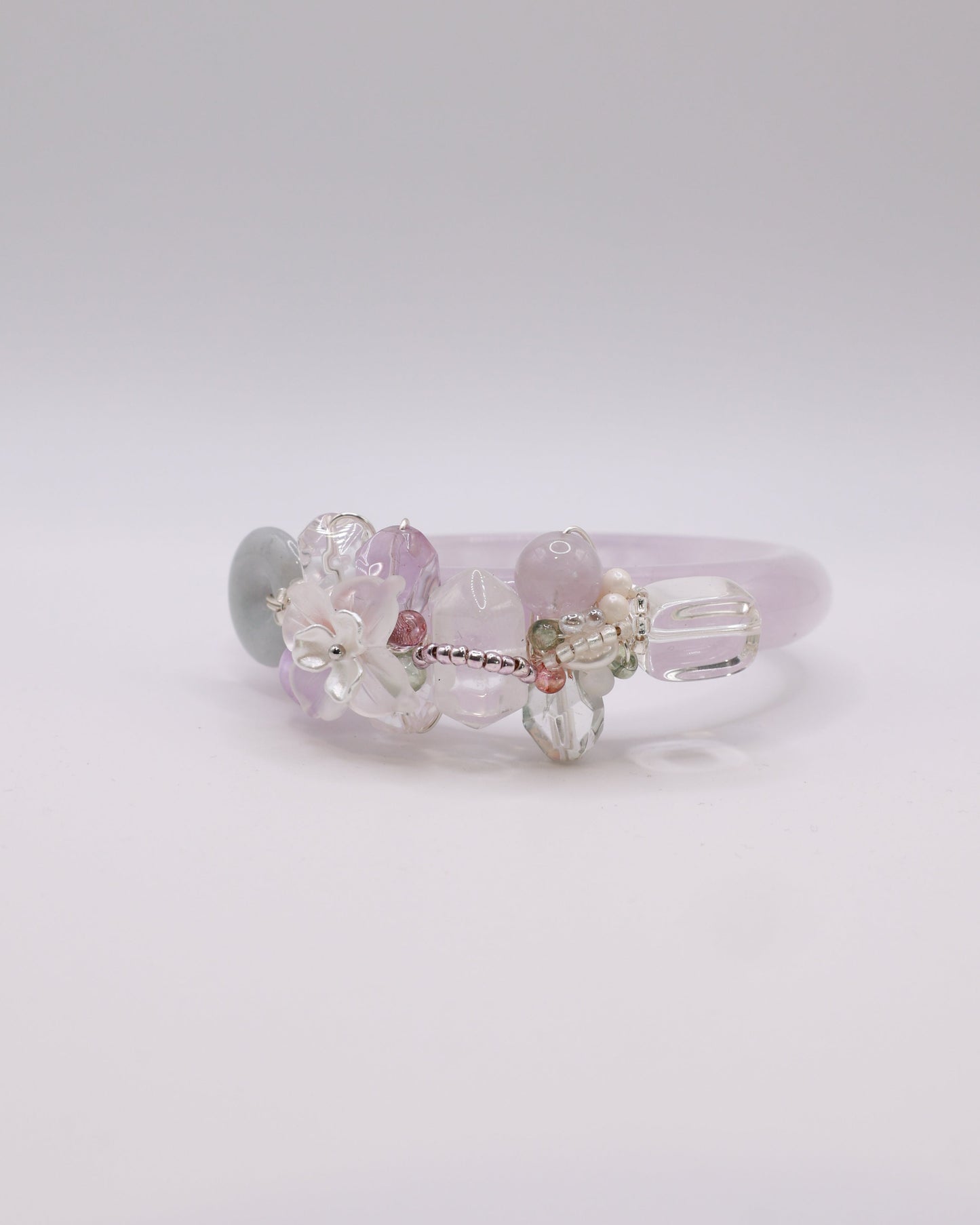 Lilac Fields Lavender Amethyst Crystal Bangle