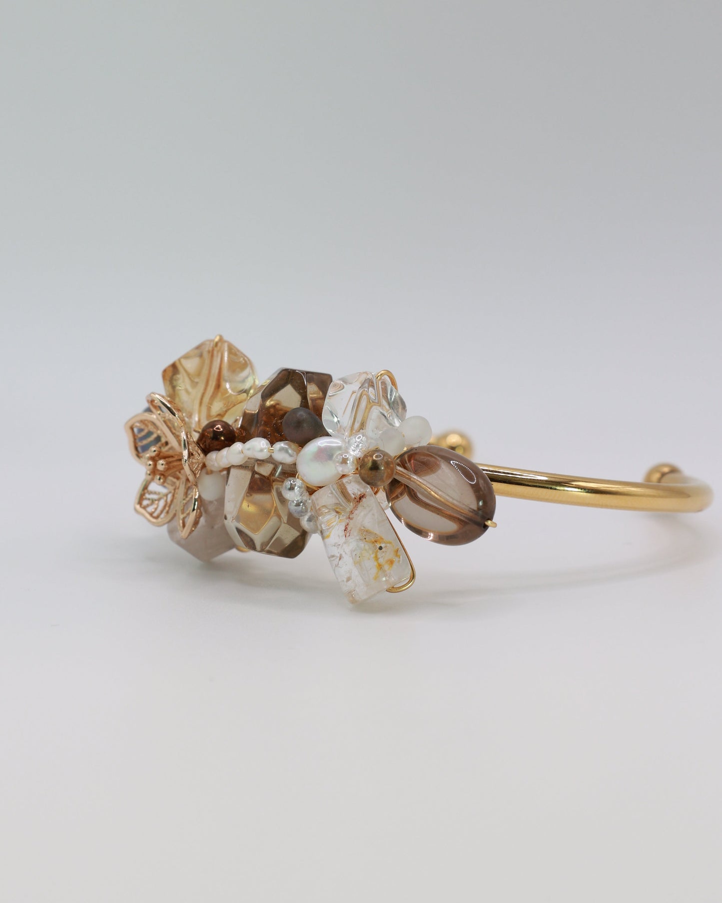 Smokey Gold Cuff Bangle