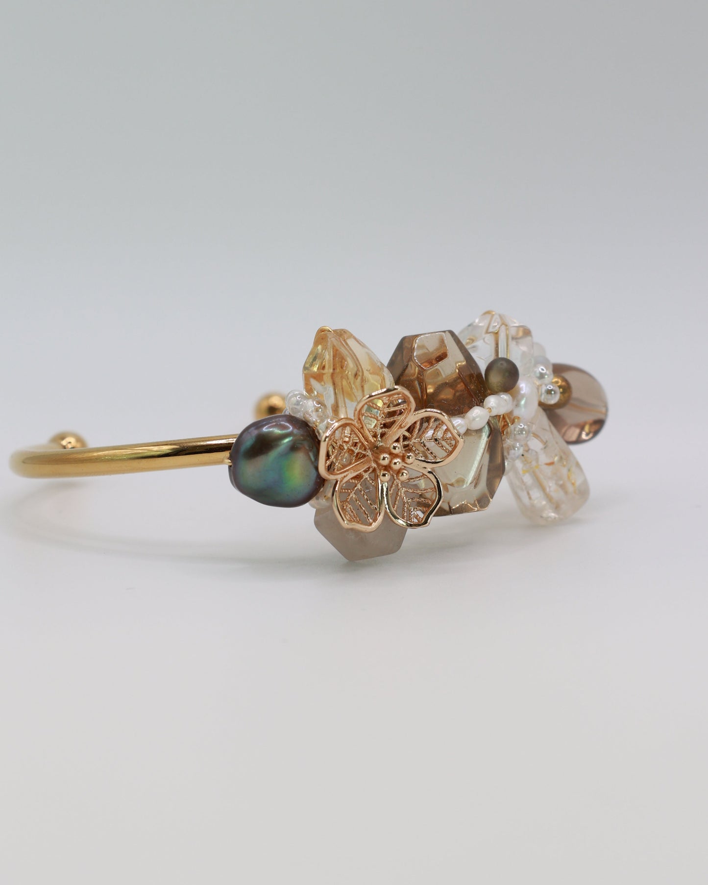 Smokey Gold Cuff Bangle