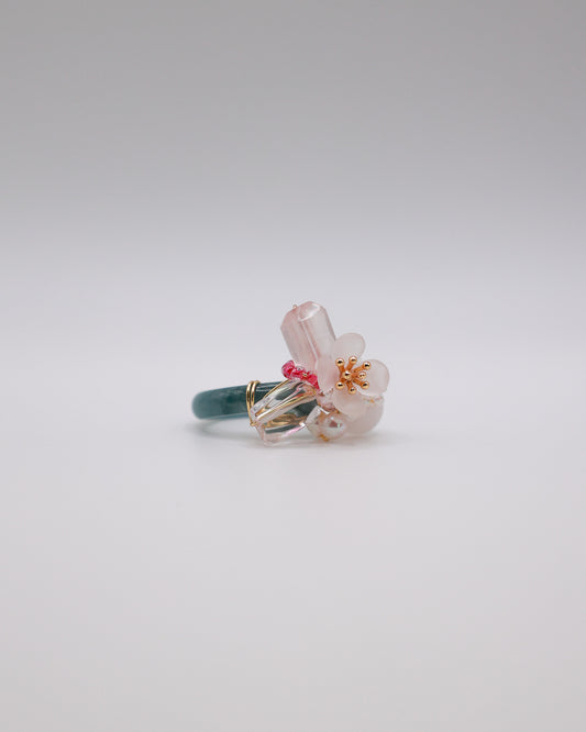 Snow Blush Art Ring