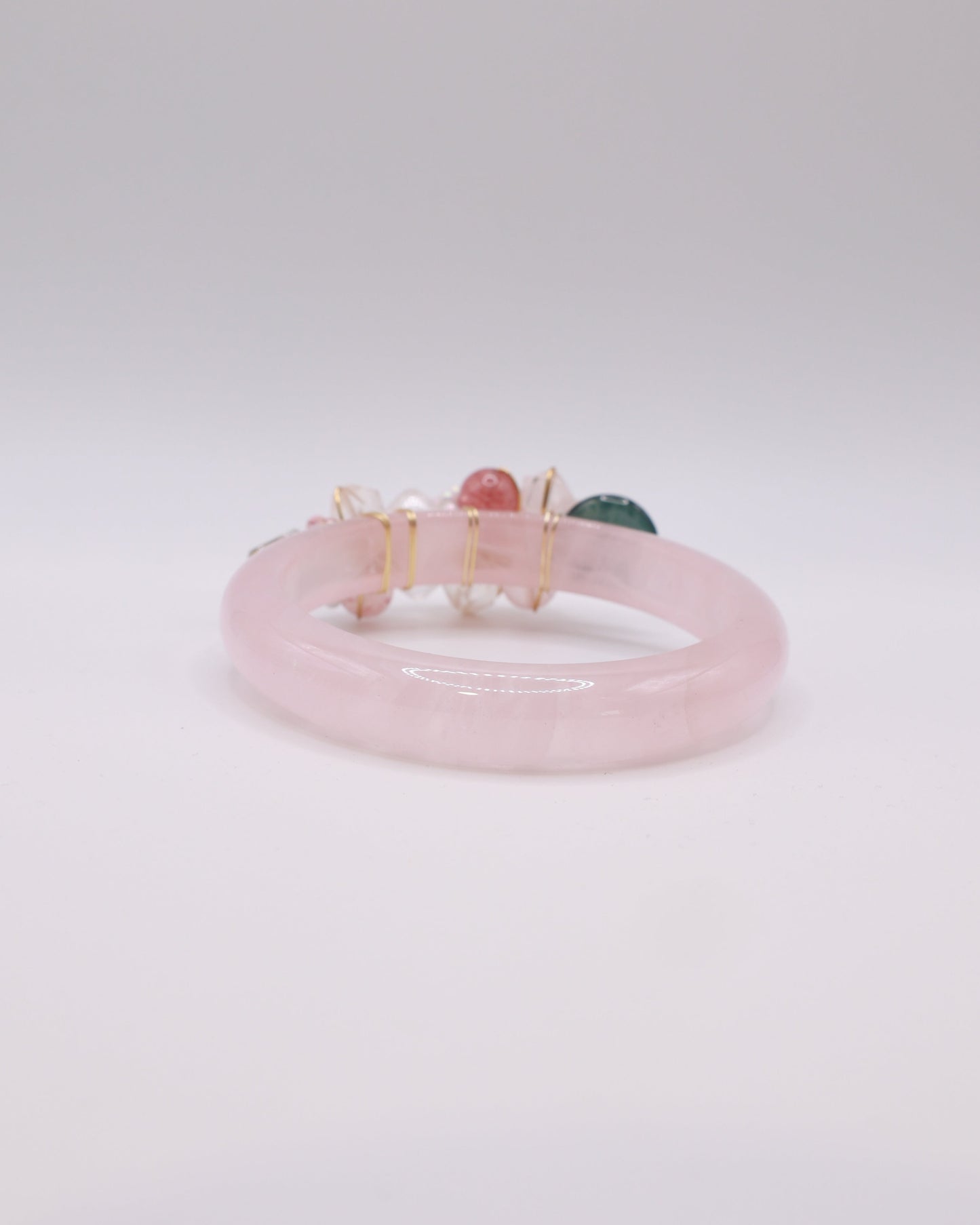 Strawberry Fields Rose Quartz Crystal Bangle