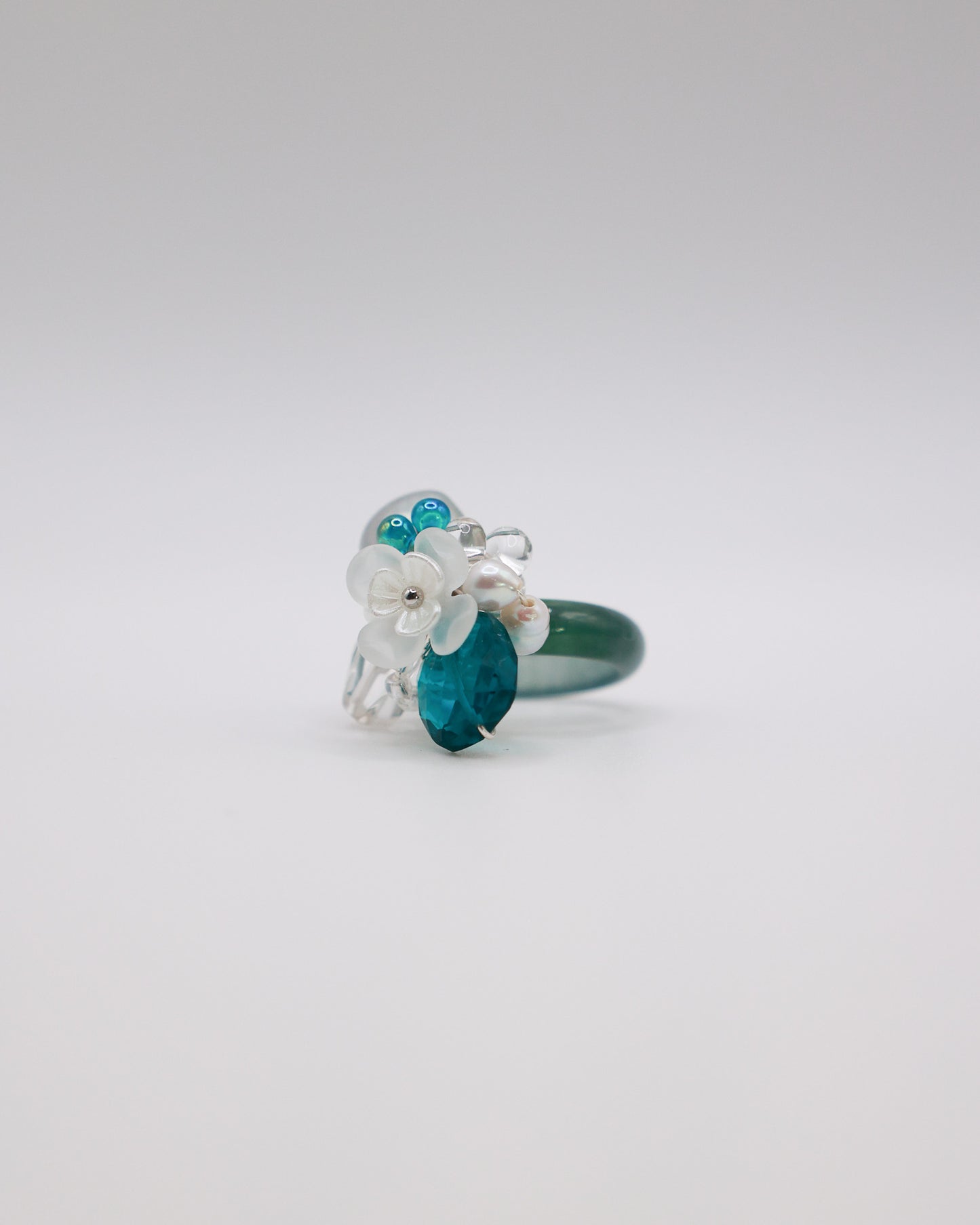 Azure Veil Art Ring
