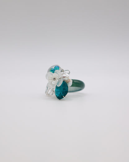 Azure Veil Art Ring