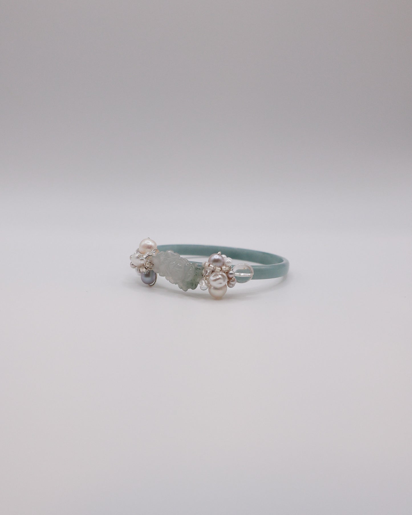 Gentle Bloom Guatemalan Jade Bangle