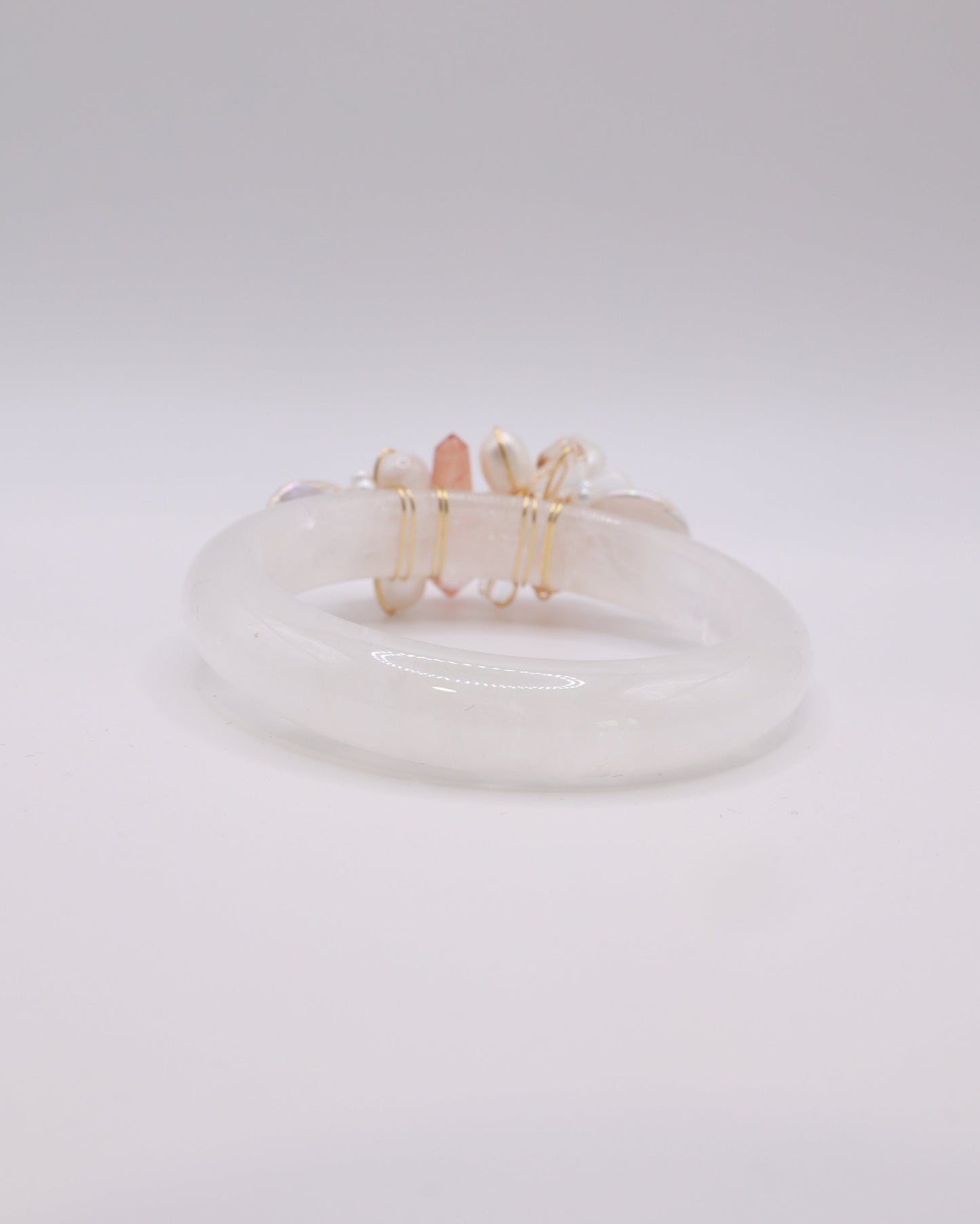 Hope’s Beam White Phantom Quartz Crystal Bangle