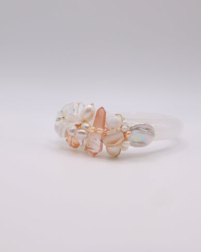 Hope’s Beam White Phantom Quartz Crystal Bangle