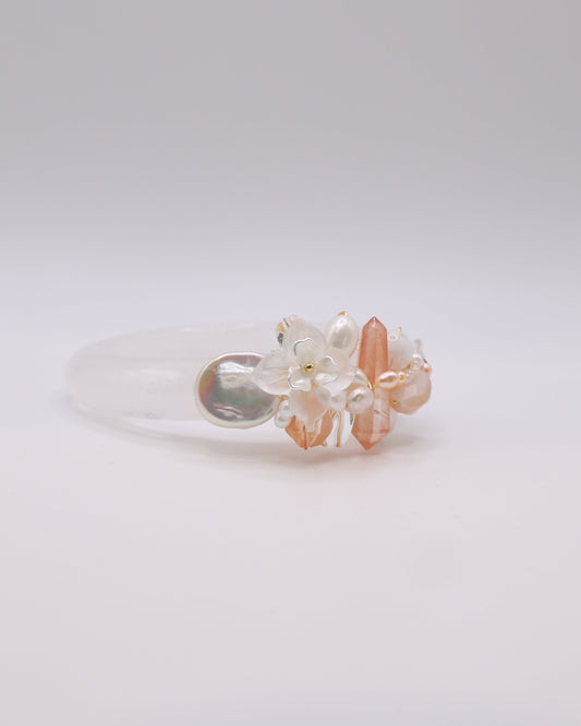 Hope’s Beam White Phantom Quartz Crystal Bangle