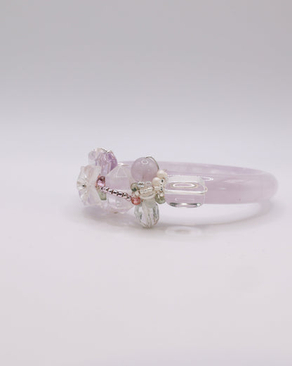 Lilac Fields Lavender Amethyst Crystal Bangle