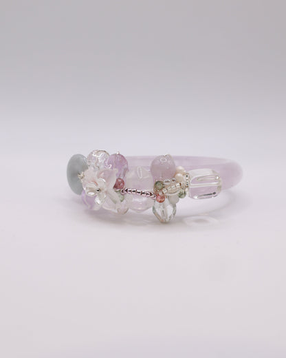Lilac Fields Lavender Amethyst Crystal Bangle