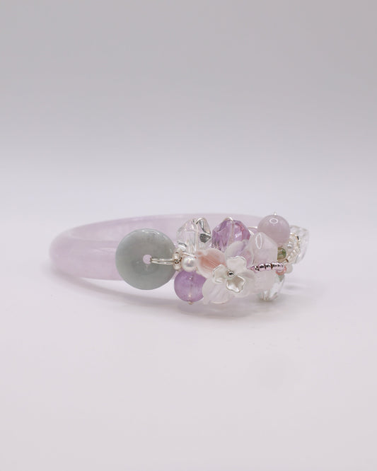 Lilac Fields Lavender Amethyst Crystal Bangle