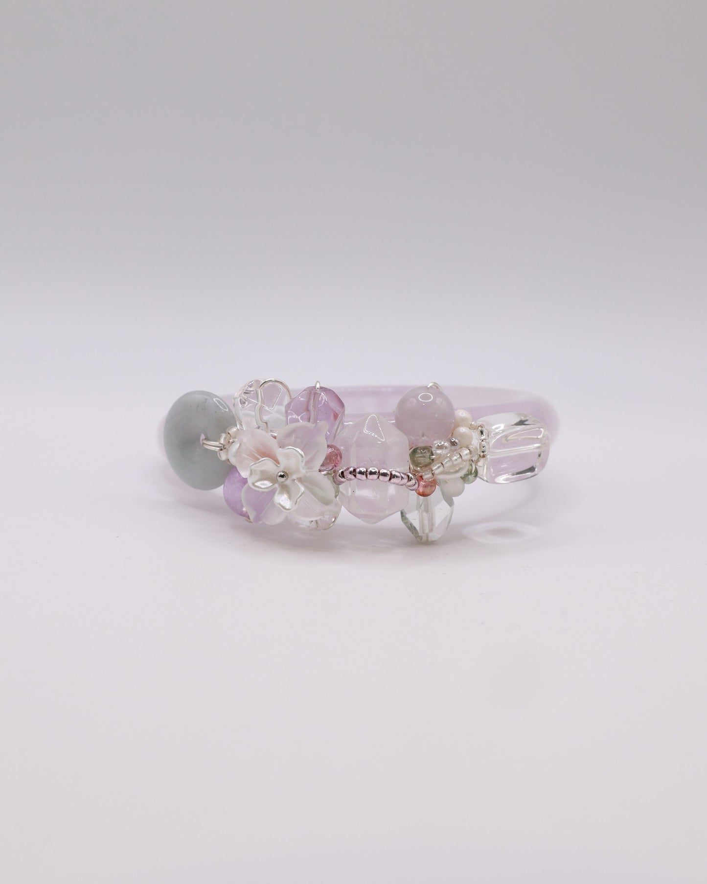 Lilac Fields Lavender Amethyst Crystal Bangle