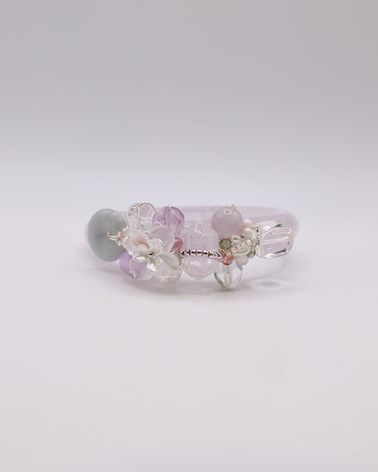 Lilac Fields Lavender Amethyst Crystal Bangle