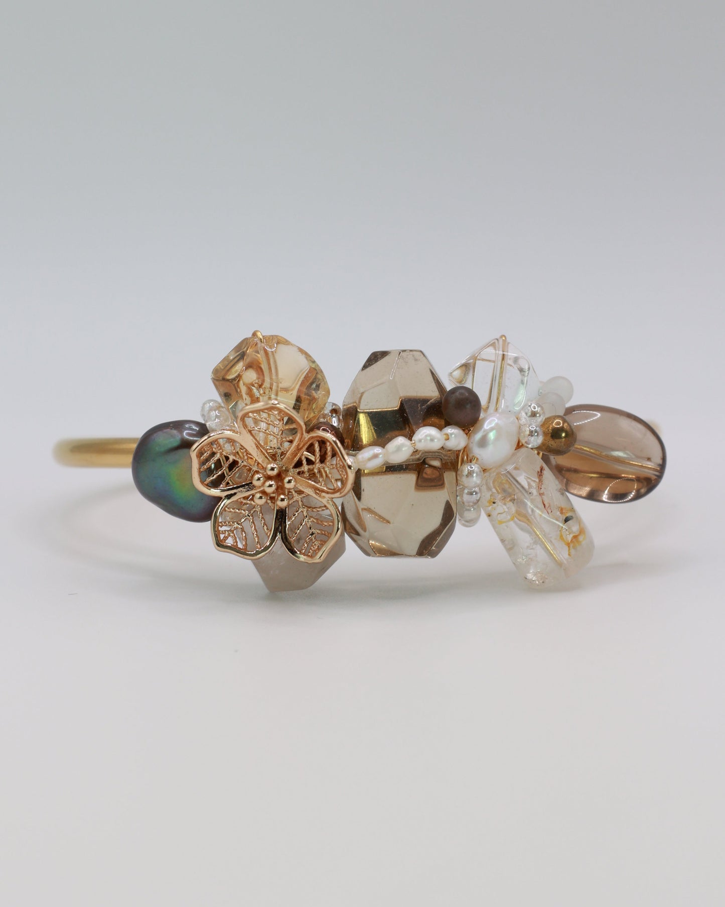 Smokey Gold Cuff Bangle