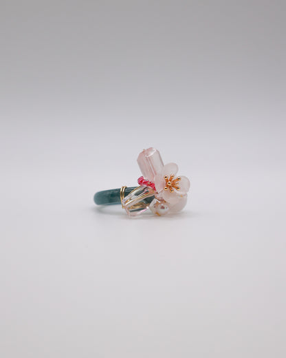 Snow Blush Art Ring