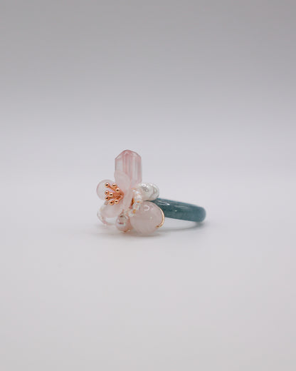 Snow Blush Art Ring