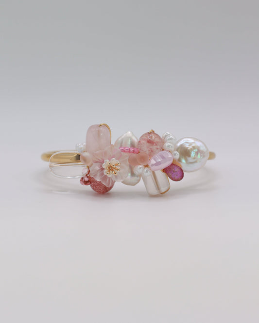 Strawberry Swirls Cuff Bangle