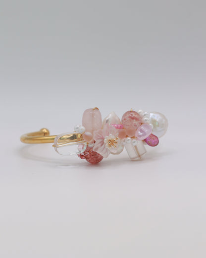 Strawberry Swirls Cuff Bangle
