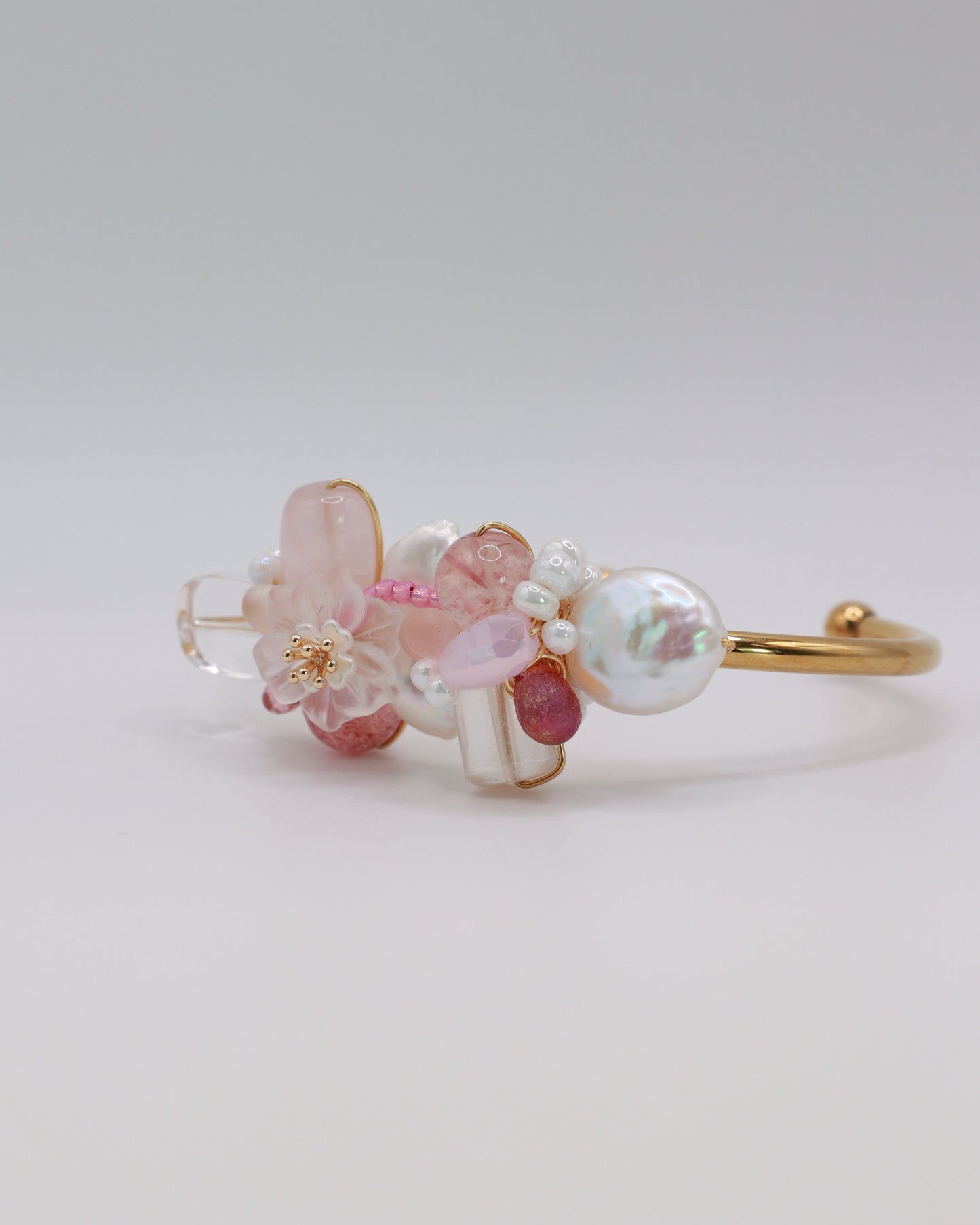 Strawberry Swirls Cuff Bangle