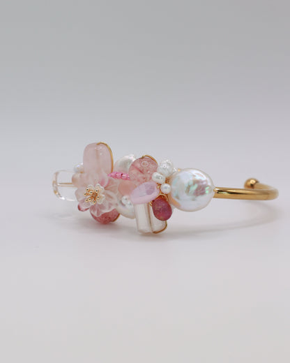 Strawberry Swirls Cuff Bangle