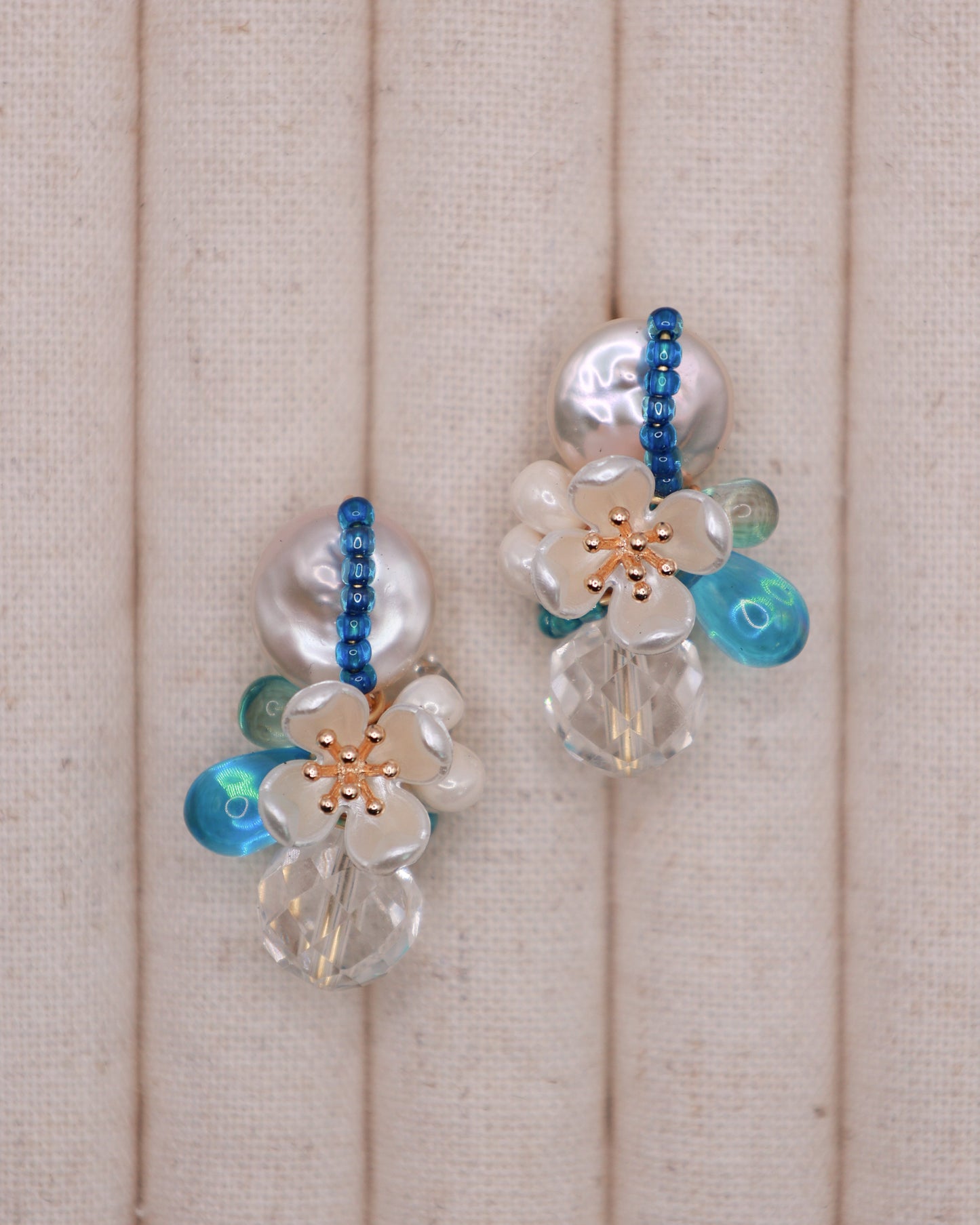 Tidal Glass Art Earrings