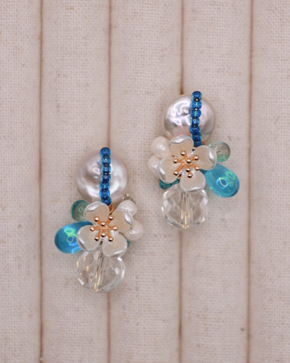 Tidal Glass Art Earrings