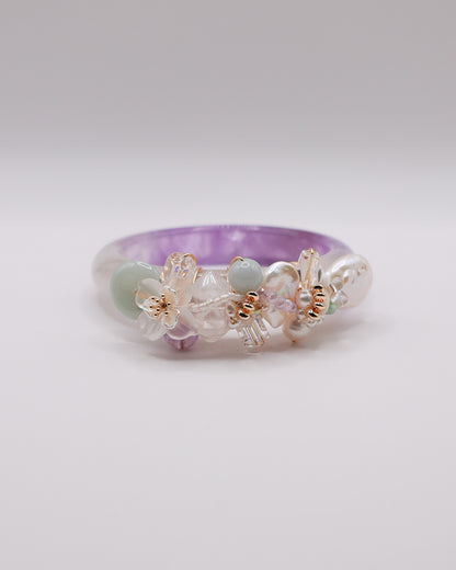 Violet Dream Amethyst Crystal Bangle