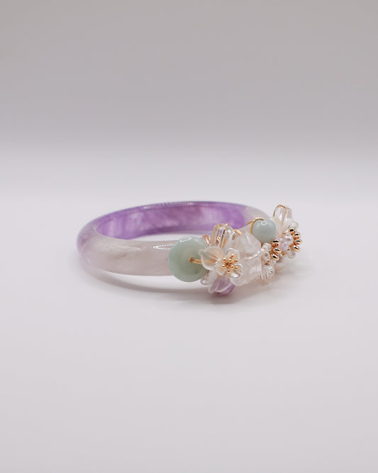 Violet Dream Amethyst Crystal Bangle