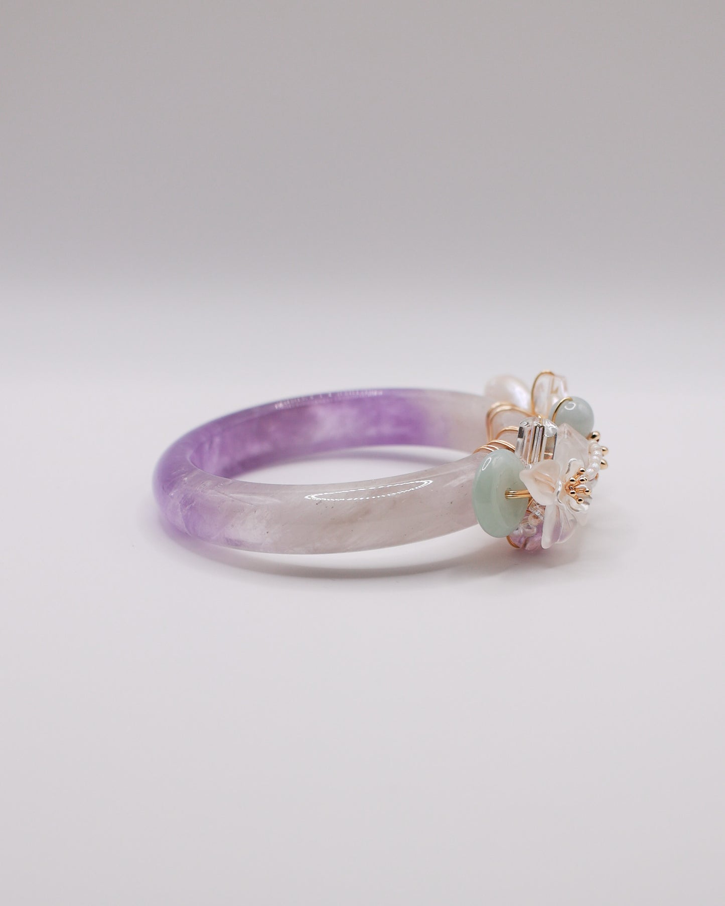 Violet Dream Amethyst Crystal Bangle