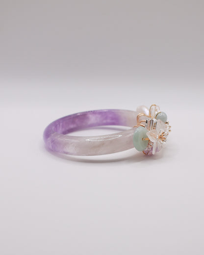 Violet Dream Amethyst Crystal Bangle