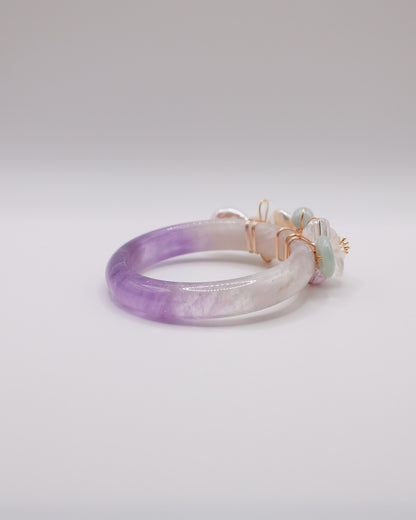 Violet Dream Amethyst Crystal Bangle