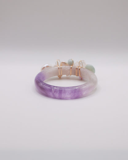 Violet Dream Amethyst Crystal Bangle