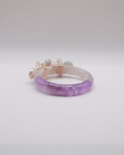 Violet Dream Amethyst Crystal Bangle