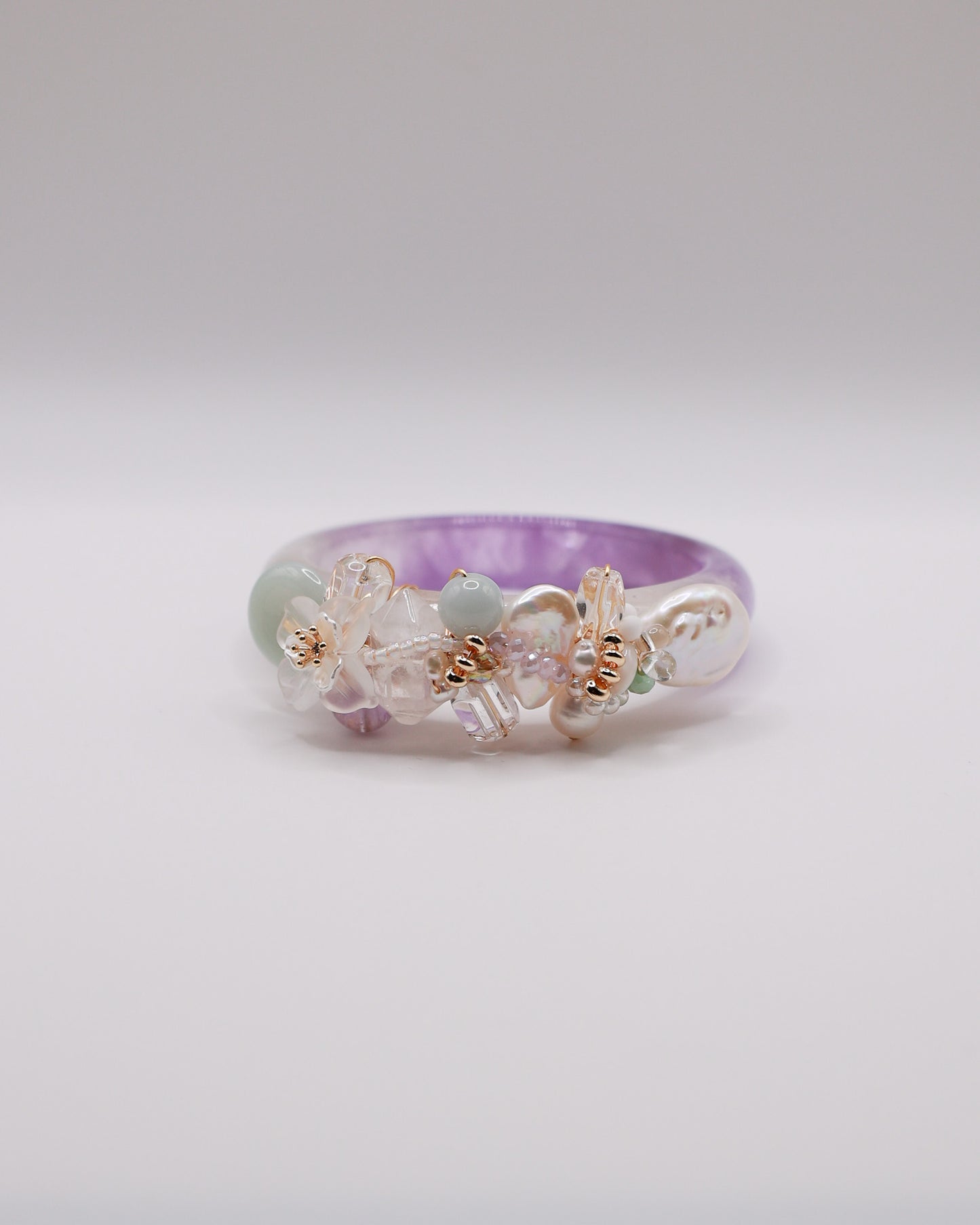 Violet Dream Amethyst Crystal Bangle