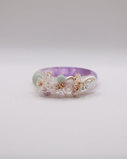 Violet Dream Amethyst Crystal Bangle