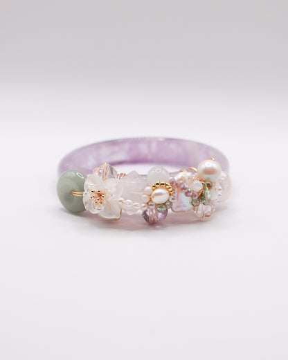 Violet Veil Amethyst Crystal Bangle