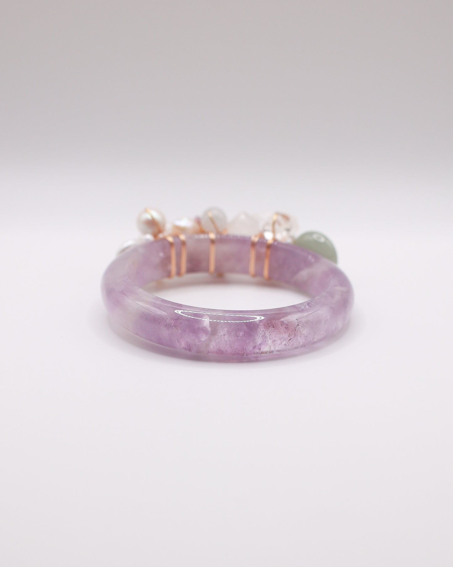 Violet Veil Amethyst Crystal Bangle