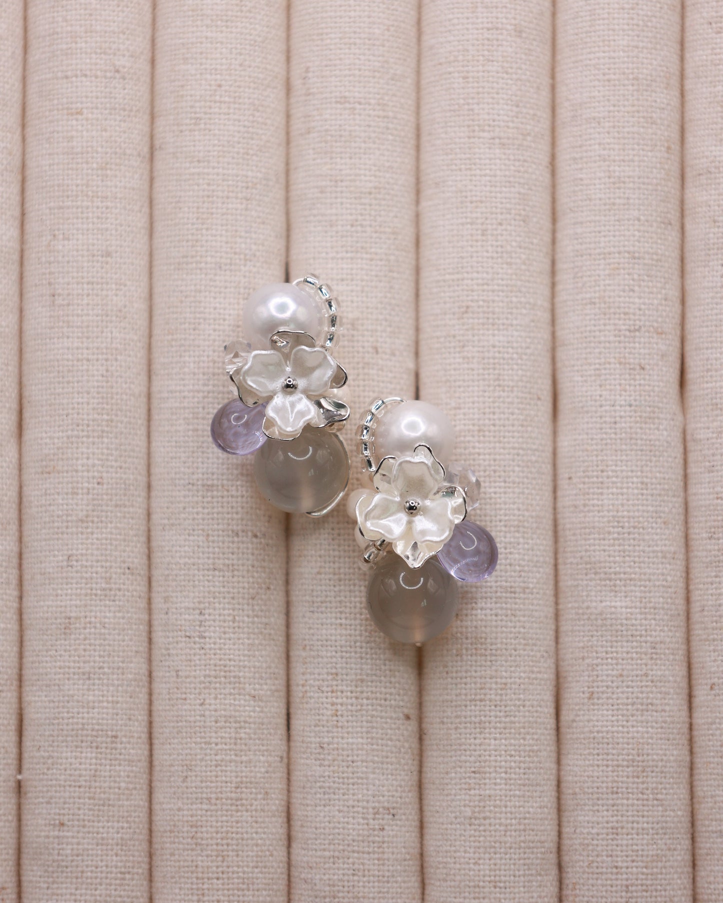 Lilac Haze Art Earrings