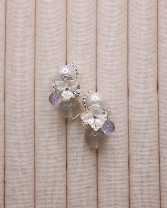 Lilac Haze Art Earrings