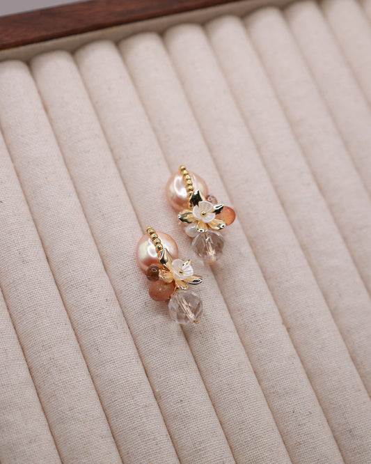 Sunset Bloom Art Earrings