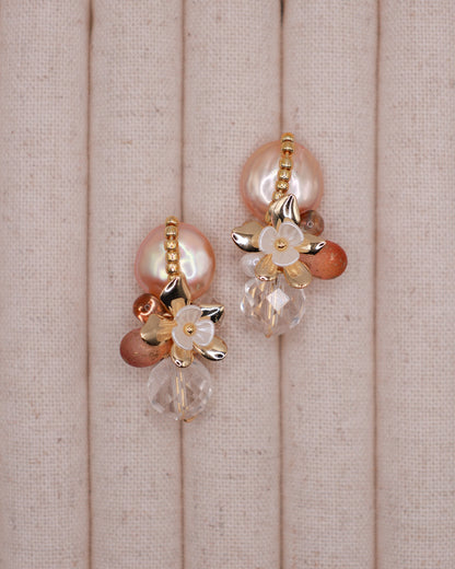 Sunset Bloom Art Earrings